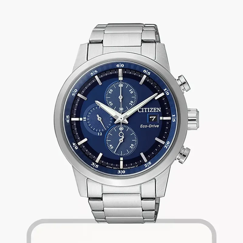 Citizen Analog Eco-Drive Chronograph Blue Dial Men's Watch- CA0610-52L